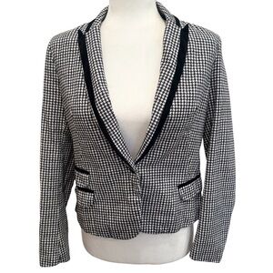 Stradivarius Black & White Houndstooth Blazer Size M